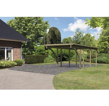 Einzelcarport Karibu Eco 2C PVC Platten ohne Beschläge, 268x576 cm kesseldruckimprägniert