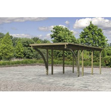 Einzelcarport Karibu Eco 2C PVC Platten ohne Beschläge, 268x576 cm kesseldruckimprägniert