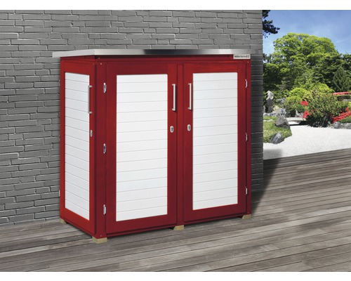 Armoire d''extérieur avec deux portes et couvercle en acier inoxydable