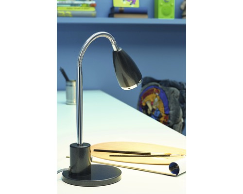 Lampe de table Fox à LED anthracite 1 battant GU10 2.5W