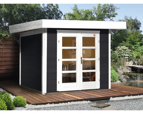 Abri de jardin weka Designhaus 126+ taille 1 avec plancher 295x210 cm anthracite