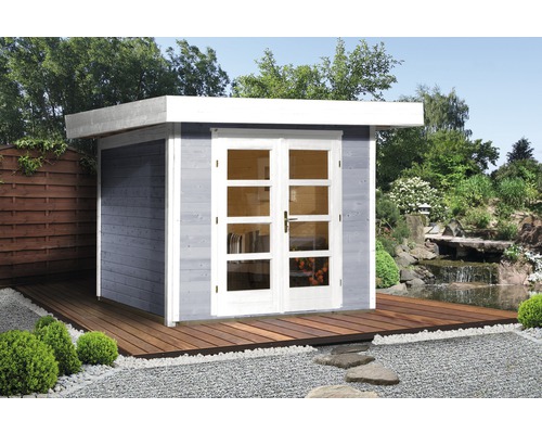 Abri de jardin weka Designhaus 126+ Taille 2 grande hauteur de passage 195 cm, avec plancher 356 x 314 cm gris Abri de jardin weka Designhaus 126+ Taille 2 grande hauteur de passage 195 cm, avec plancher 356 x 314 cm gris