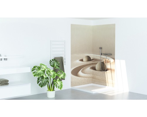 Modernes Badezimmer mit ebenerdiger Dusche und Zen-Design