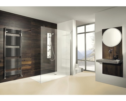 Paroi de douche à l'italienne Breuer Entra 140 cm verre transparent profilé couleur chrome