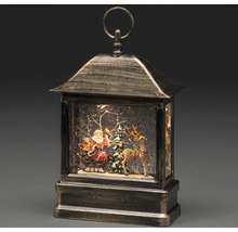Lanterne décorative avec motif de Noël et éclairage LED