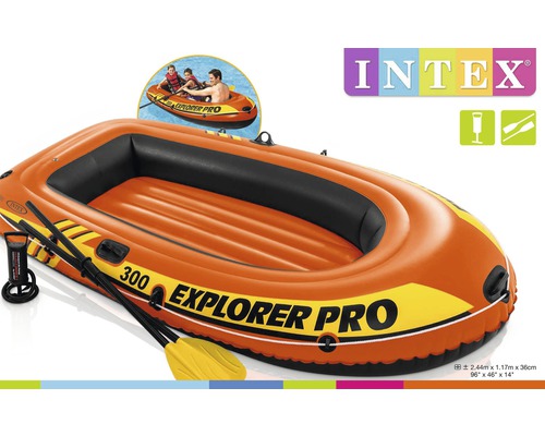 Bateau pneumatique Intex Explorer Pro 300 avec rames et pompe à air