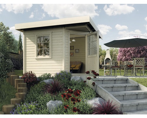 Abri de jardin weka Designhaus 213+ Taille 1 grande hauteur de passage 195 cm, avec plancher 278 x 278 cm naturel Abri de jardin weka Designhaus 213+ Taille 1 grande hauteur de passage 195 cm, avec plancher 278 x 278 cm naturel