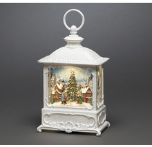 Lanterne décorative avec motif de Noël et éclairage