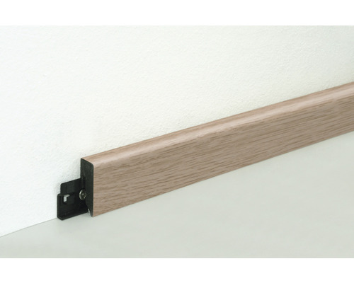 Plinthe en bois avec clip de fixation