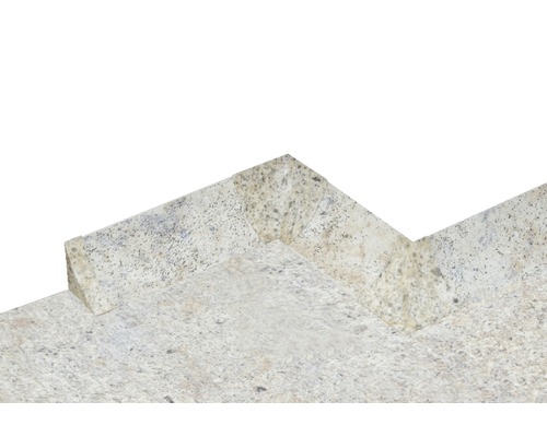 Carreau d''angle décoratif en pierre