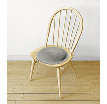 Chaise avec coussin d''assise rond et gris