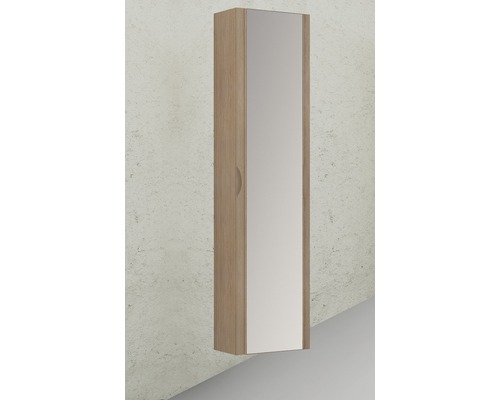 Armoire haute avec porte miroir pour la salle de bain