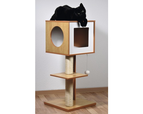 Katzenkratzbaum mit Liegeflächen und Kratzsäulen