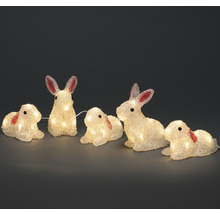 Figurines décoratives de lapins avec éclairage pour l''intérieur