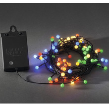 Guirlande lumineuse LED à piles avec ampoules colorées