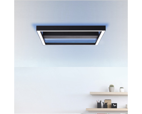 LED Deckenleuchte Icarus 38W RGB Metall Kunststoff schwarz Ø 30cm inkl. Fernbedienung