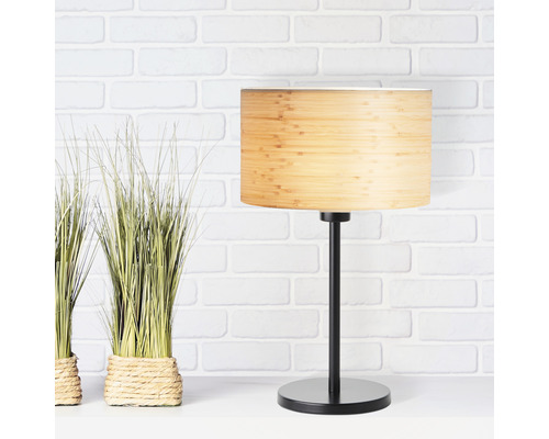 Lampe de table Romm 1 x E27 60W métal bambou