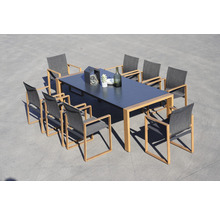 Table de jardin avec huit chaises pour l''extérieur