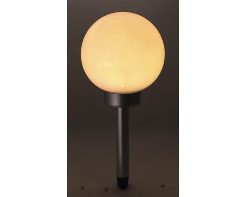 Luminaire de jardin avec piquet de terre et globe lumineux rond
