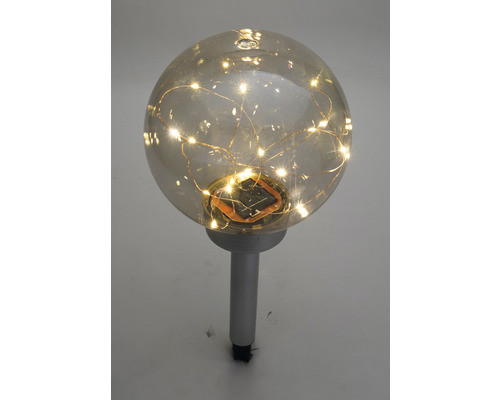 Lampe de jardin avec panneau solaire et abat-jour sphérique