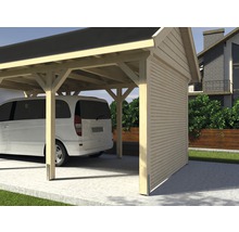 Paroi arrière wekaLine pour carports 270x217 cm naturel