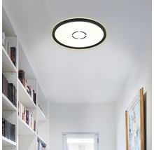Plafonnier LED ultra plat 18W 2400 lm 4000 K Ø 29,3 cm Free blanc/noir+ effet rétroéclairage