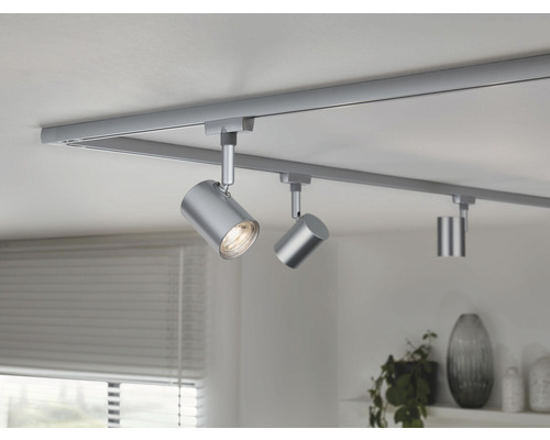 Plafonnier avec trois spots et système de rails