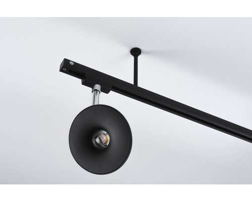 Système de rail avec abat-jour et ampoule au plafond