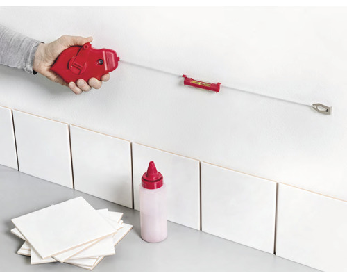 Cordeau à tracer pour carreaux avec poudre colorée pour marquer les carreaux sur le mur