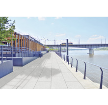 Extérieur avec pavés et pont