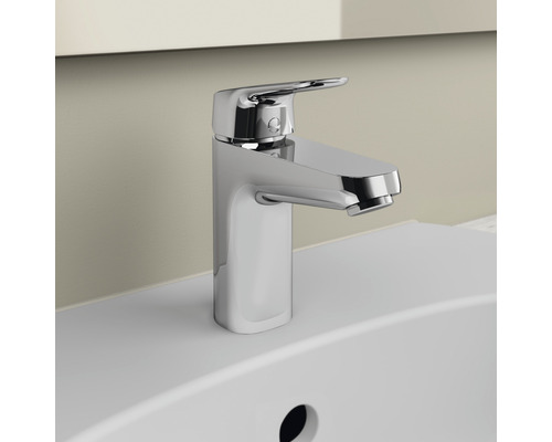 Robinet de lavabo en métal, mitigeur monocommande pour la salle de bains