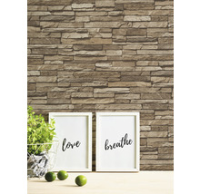 Papier peint intissé 95833-2 Best of Wood'n Stone 2 aspect pierre marron
