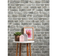 Papier peint décoratif en pierre avec table et décoration