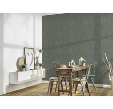 Papier peint intissé 32651-2 Vert La Havane brun vert métallique