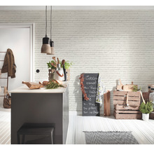Vliestapete 34399-2 Boys & Girls 6 Ziegelstein grau