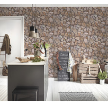 Papier peint intissé 9273-16 Best of Wood'n Stone pierre marron