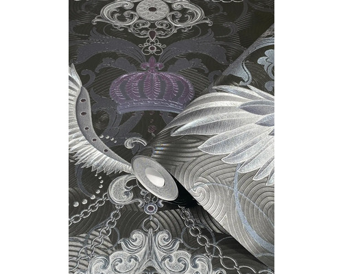 Rouleau de papier peint avec motif de couronnes et de chaînes