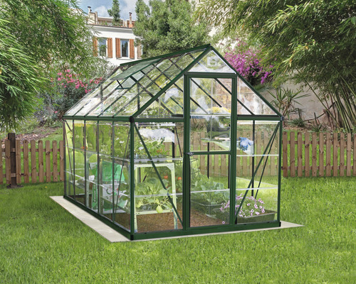 Serre de jardin avec plantes