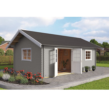 Abri de jardin Caroline Set Silver avec plancher, mezzanine, 675 x 489,9 cm gris clair