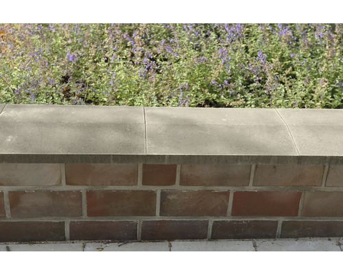 Mur avec pierres et fleurs en arrière-plan