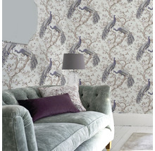 Vliestapete 113398 Laura Ashley Belvedere Pfau Grün
