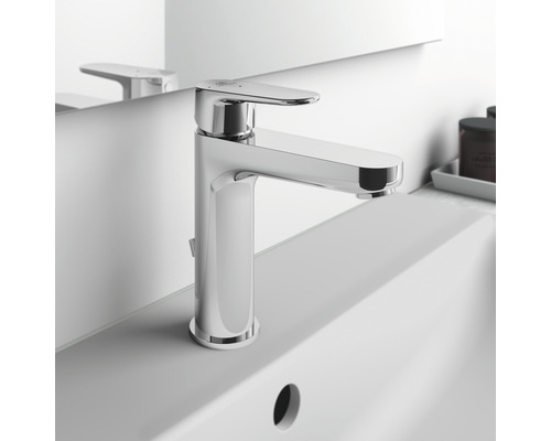 Einhebelmischer für Waschtisch auf einem Waschbecken