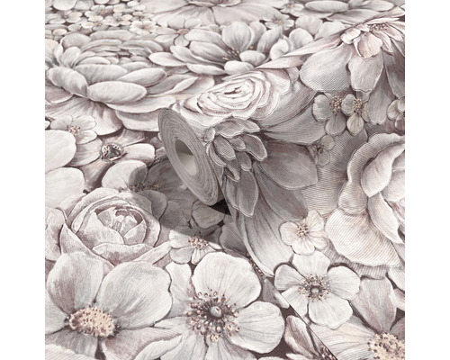 Rouleau de papier peint à motif floral