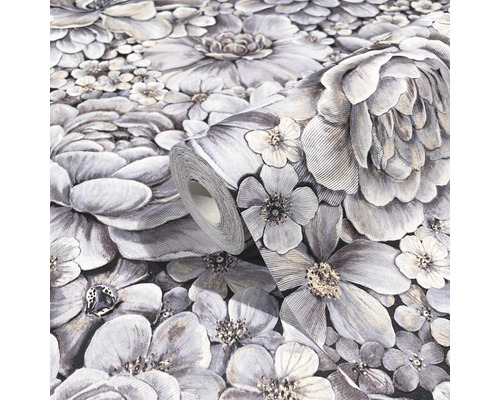 Rouleau de papier peint avec motif floral