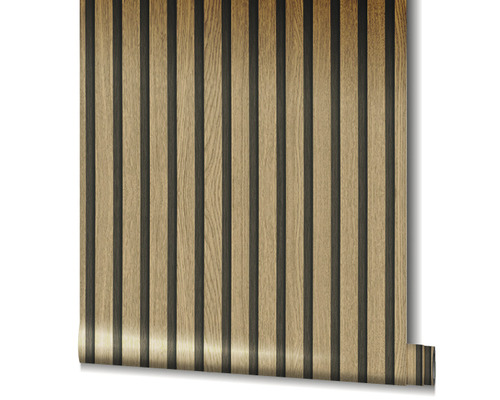 Rouleau de papier peint avec motif de lattes en bois