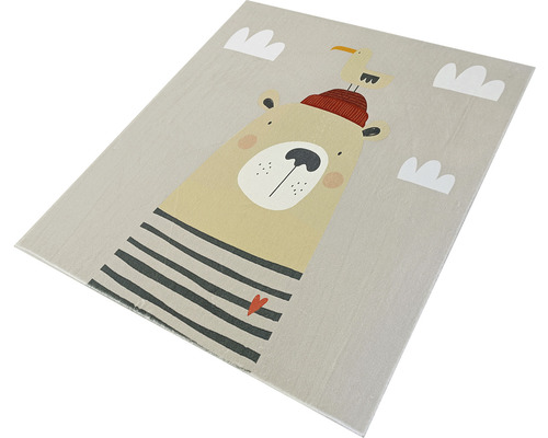Tapis avec motif ours et mouette pour chambre d''enfant