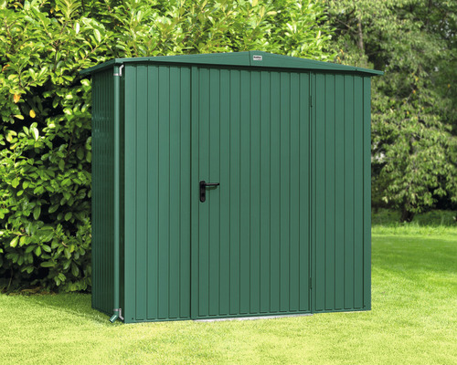 Gartenhaus Hörmann EcoStar Trend-S Typ 1 RAL6005 Einzeltür 258,8 x 121,3 cm grün