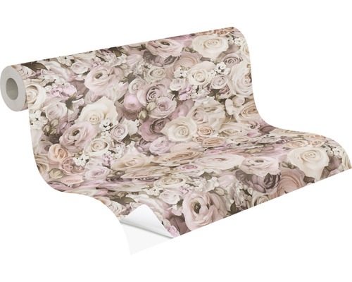 Rouleau de papier peint avec motif de roses