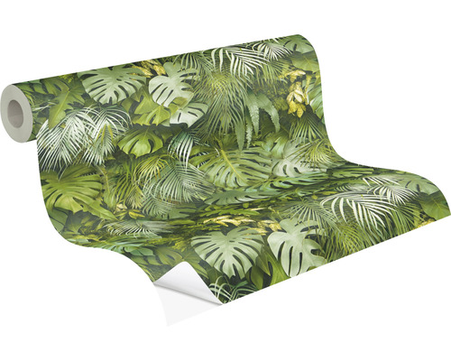 Rouleau de papier peint avec motif de plantes tropicales