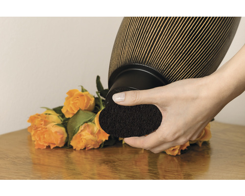 Brosse d''aspirateur avec brosse noire et un bouquet de roses